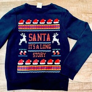Abercrombie Blue Kids Christmas Sweater size Small EUC